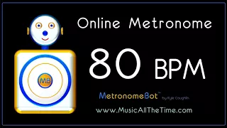 Online Metronome at 80 BPM MetronomeBot