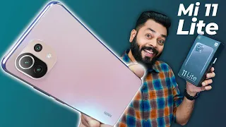 Mi 11 Lite Unboxing & First Impressions | Lite & Loaded?! ⚡ 6.81mm Thin, 90Hz AMOLED, 64MP & More