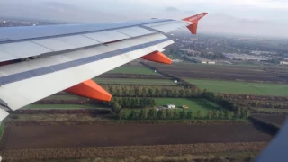 easyJet A319 landing at Zagreb (ZAG)