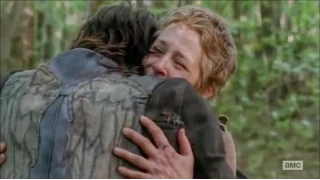 The Walking Dead 5x01 Carol & Daryl Hug Rick reunites with Baby Judith and  tyrese and Sasha