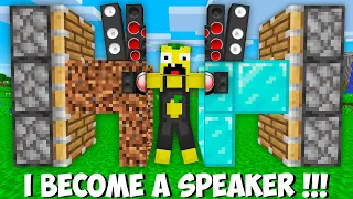 I found a NEW WAY TO BECOME A DOUBLE DIAMOND VS DIRT SPEAKERMAN in Minecraft ! SPAWN SKIBIDI MOB !