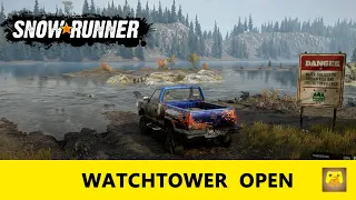 find the watchtower | SnowRunner Map Unlock | Chevrolet CK1500 | offroad gameplay walkthrough