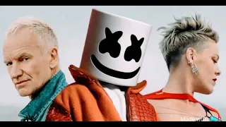 Marshmello – P!nk and Sting – Dreaming(lyrics video)