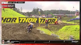 Battle Gifting, Braceras and McLellan | MX2 Race 1 | MXGP of Sweden 2023