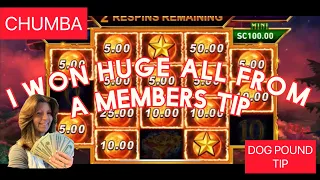 CHUMBA RED WIZARD🚨6 BONUSES ALL FROM A DOG POUND TIP #chumbacasino #onlinegambling #slots #newslots