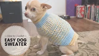 Crochet how to: Easy Crochet Dog Sweater / Part 1 of 2 / free crochet pattern | Last Minute Laura