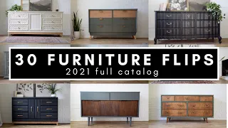 30 Inspiring Furniture Flips [2021 Catalog] // Beautiful Furniture Makeovers / Furniture Restoration