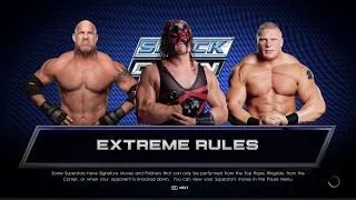 WWE 2K22 Goldberg Vs Kane Vs Brock Lesnar