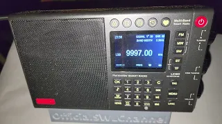 RWM Moscow Russia Time signal 9996 kHz on Choyong LC90 using telescopic antenna