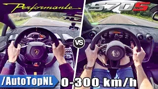 Lamborghini Huracan Performante vs McLaren 570S | 0-300km/h AUTOBAHN POV & SOUND by AutoTopNL