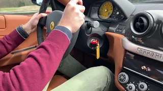 Manual Ferrari 599 GTB on the Autobahn