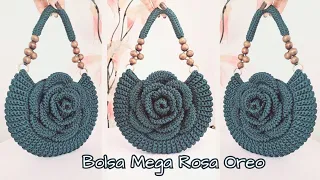 MEGA FLOWER CROCHET BAG IN THE OREO MODEL AND ECONOMIC HANDLE TUTORIAL