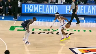 Shai Gilgeous Alexander filthy ankle breaker drops Davon Reed for mid range shot
