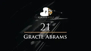 Gracie Abrams - 21 - Piano Karaoke Instrumental Cover with Lyrics