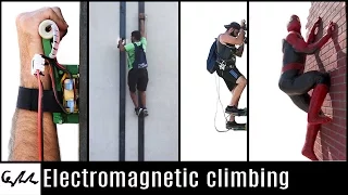 Electromagnetic climbing like a Spiderman