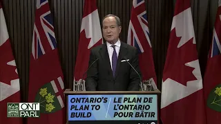 Ontario finance minister on fall economic statement – November 14, 2022