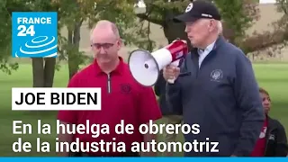 Joe Biden muestra abiertamente su apoyo a los huelguistas de la industria automotriz estadounidense