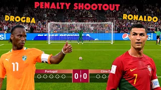 Ronaldo vs Drogba, Penalty Shootout, eFootball Gameplay