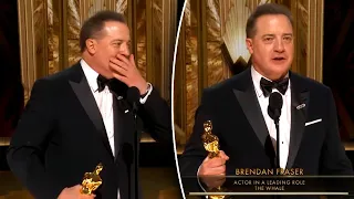 Brendan Fraser WINS Best Actor for 'The Whale' at Oscars 2023!