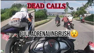 FULL ADRENALINE RUSH ||Crazy Race || Deadcall Overtake || Ns200 Vs R15v3 Vs Fz150 ||