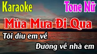 Mùa Mưa Đi Qua Karaoke Tone Nữ Karaoke Lâm Organ - Beat Mới