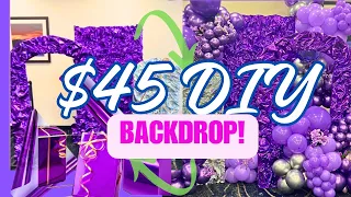 SUPER CHEAP DIY || Foil BackDrop || DollarTree wrapping paper with #balloondecoration