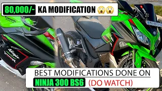 BEST MODIFICATIONS done on 2023 Ninja 300 BS6 | Kawasaki Ninja 300 Modified