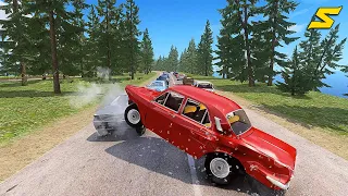 GTA 4 Car Crashes - Crash Testing Real Car Mods Ep.3