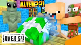 Monster School : NOOB GET GIFT FROM AREA 51 - Minecraft Animation