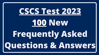 CSCS Test 2023 -100 new Q&A |CSCS Card Test UK | CSCS Mock Test 2023 | CiTB Test 2023 UK