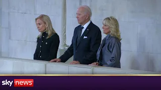 President Biden visits Queen's coffin