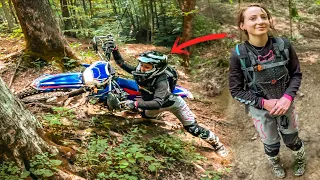 Alexis BROKE Her Foot & Finished The Ride - Beginner Enduro