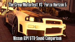 Nissan R34 GTR Sound Comparison - The Crew Motorfest VS Forza Horizon 5