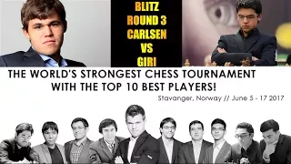 Magnus Carlsen vs Anish Giri - Altibox Norway Chess Blitz 2017. - Round 3