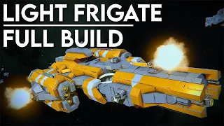 Space Engineers: Light Frigate full build (live) w/ Omega