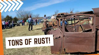 Farm Auction Action! Vintage Cars, Trucks, Tractors, Dozers, & Mystery homebuilt 1930s Doodlebug!