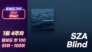 [빌보드차트 핫100]🔥1월 4주차 빌보드차트 HOT 100 Top 51-100｜멜론차트 x 노래 모음 최신 팝송 Billboard Chart