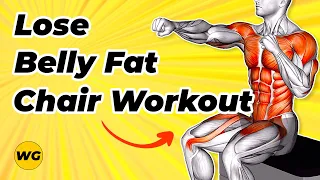 Do This Chair Workout For 14 Days To Lose Belly Fat (TOP 10 EXERCISES)