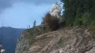 I-90 rock blasting near Snoqualmie Pass