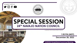 Special Session, 24th Navajo Nation Council (12/28/2022) via Telecommunications