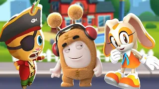 Sonic Dash vs Oddbods Turbo Run vs Talking Tom Gold Run Cream vs Ginger vs Slick Gameplay