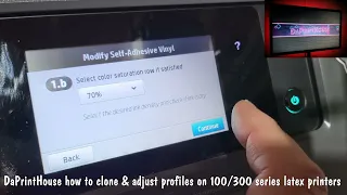 How to clone and change profiles on HP Latex 100 / 300 series printers