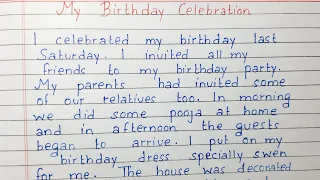 Write a short essay on My Birthday Celebration | Essay Writing | English