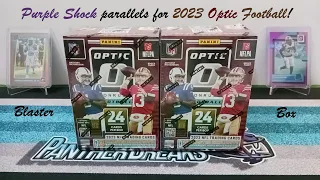 2023 Donruss Optic Football Blaster Box (Purple Shock)! Blue Glitter CASE HIT & More!!! 🔥🏈🔥🏈