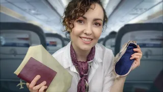 [ASMR] po polsku. Senny lot samolotem. Stewardessa roleplay. Flight attendant.