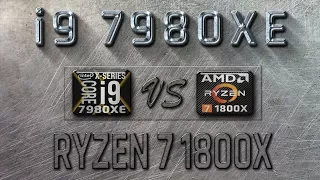 i9 7980XE vs Ryzen 7 1800X Benchmarks | Gaming Tests Review & Comparison | Windows 10