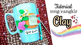 Tutorial clay mug flowers / clay flower / clay flour / art and craft