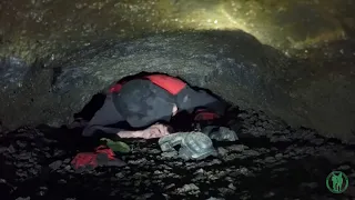 Crawling through the tightest cave I've ever been in!