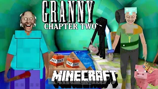 Granny 2 Minecraft Mode Full gameplay | Granny chal gyi minecraft world 🌎🤣