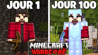 J'ai survécu 100 JOURS dans un MONDE CAVERNE en HARDCORE sur Minecraft !